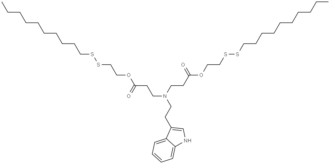 Bis(2-(decyldisulfaneyl)ethyl) 3,3'-((2-(1H-indol-3-yl)ethyl)azanediyl)dipropionate